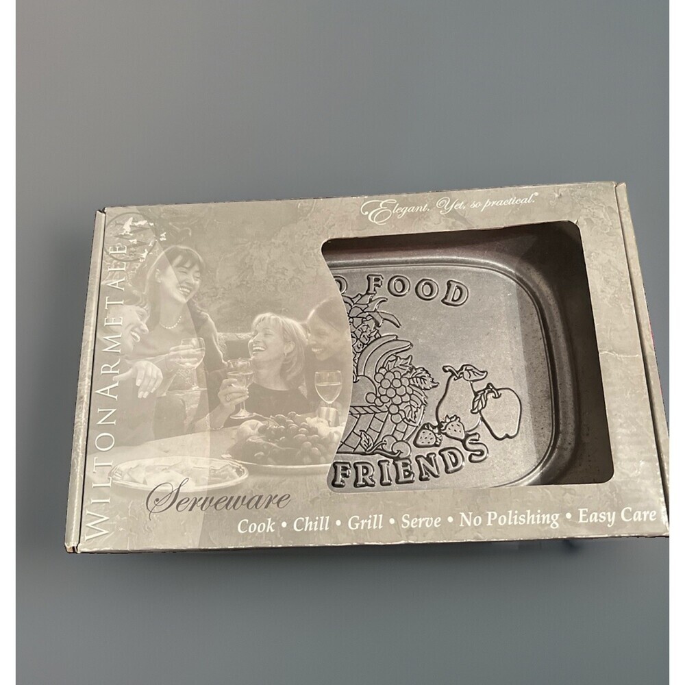 Wilton Armetale Serving Tray "Good Food Good Friends" #246245 Party